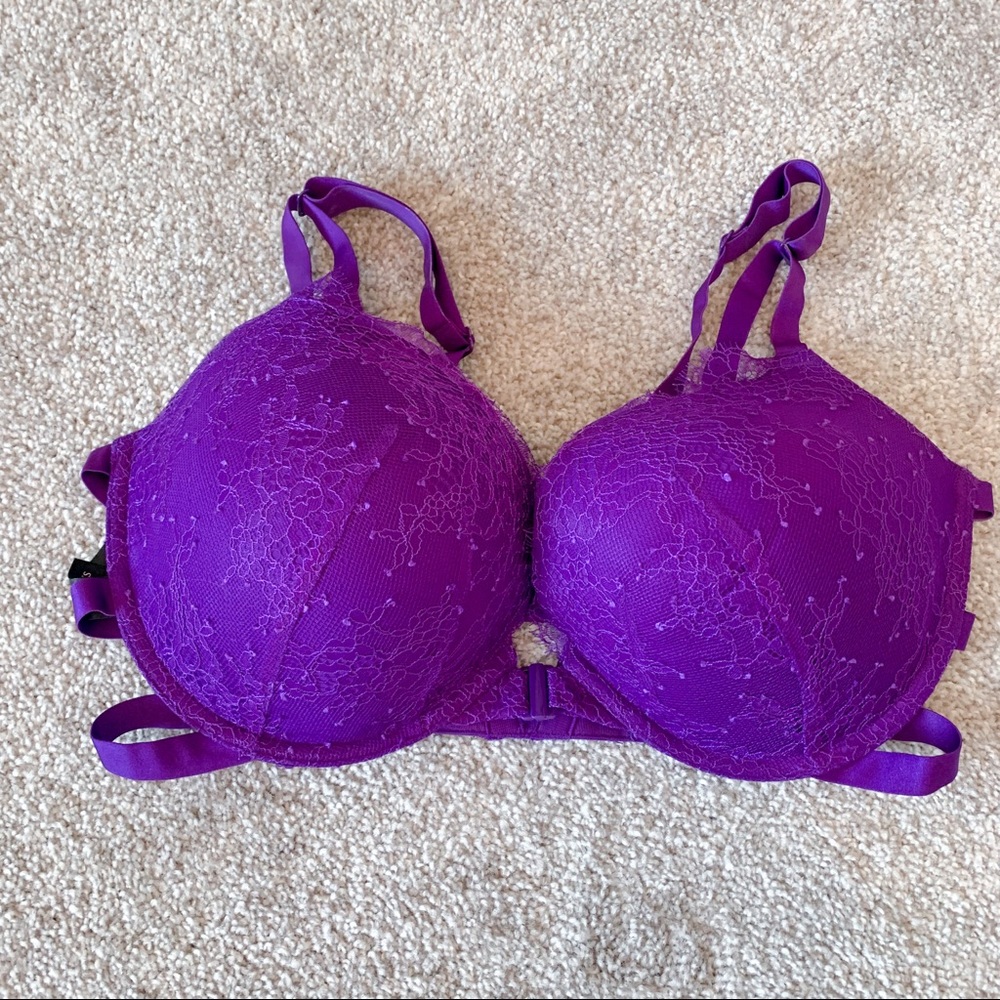 Victoria’s Secret Purple Lace Strappy Push-Up Bra 36DD